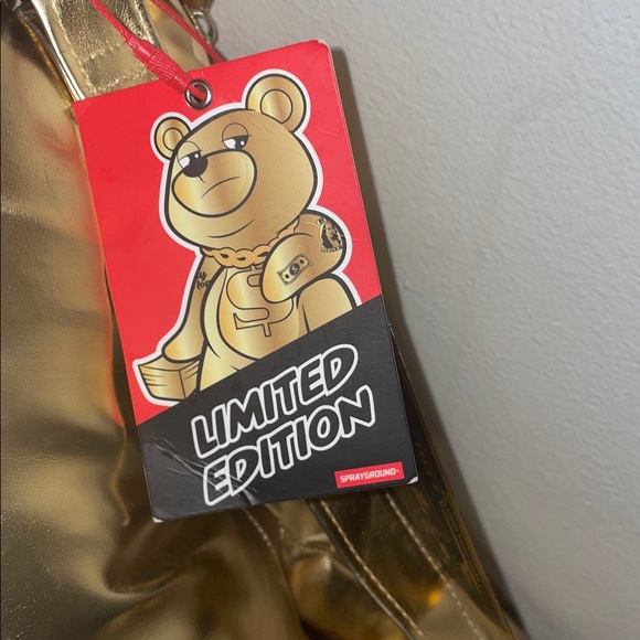 Spray ground Gold Bear limited edition Backpack - Picture 11 of 13